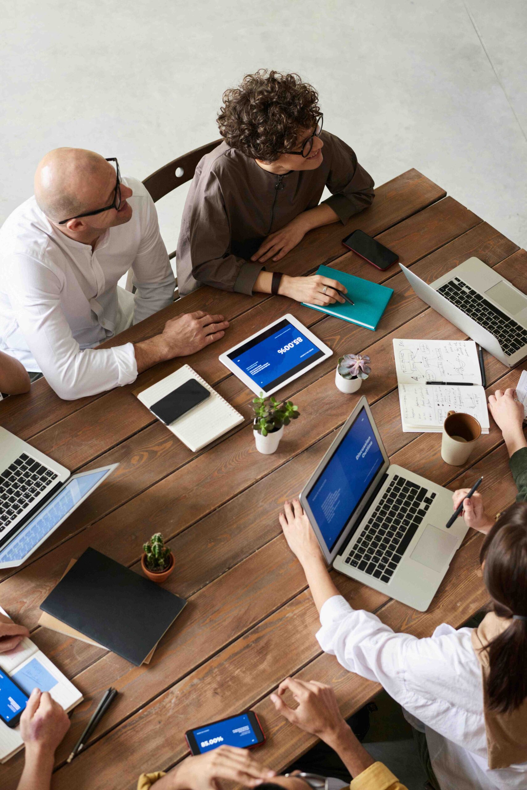 Digital marketing team collaborating on strategies
